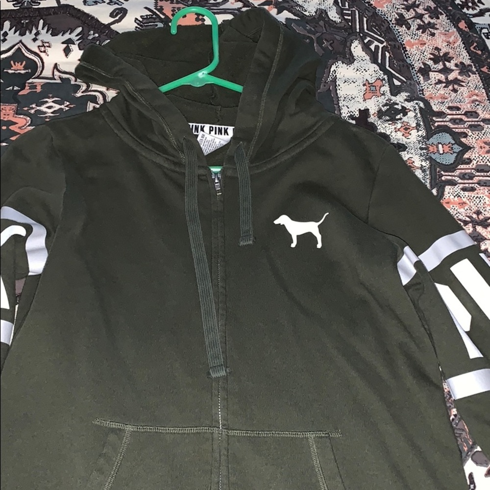 Green Zip up sweater
